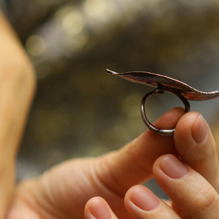 Laurel leaf ring in Silver, фото 4