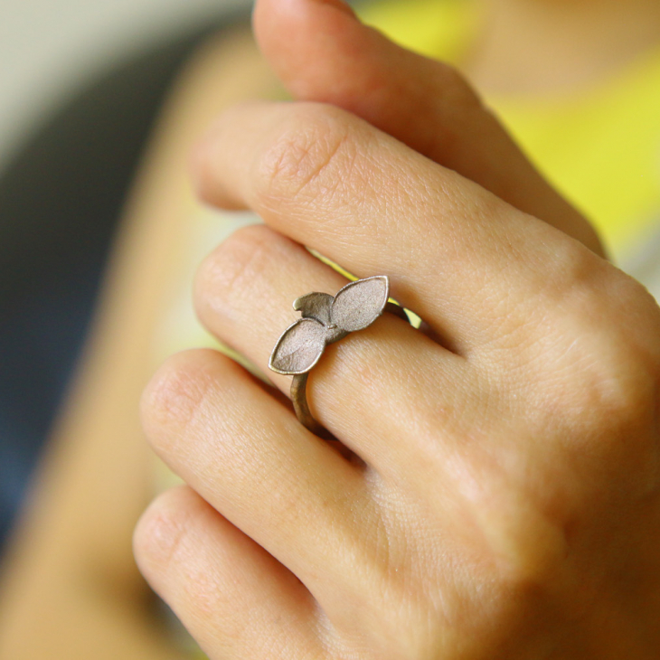 Ring in silver, Hydrangea , фото 2
