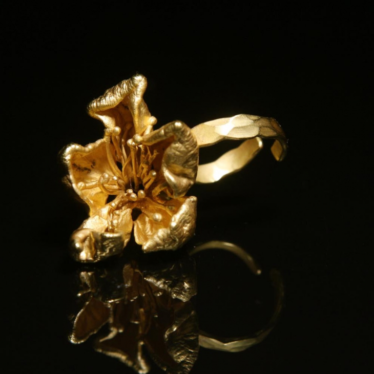 Кольцо в золоте Fleur de Magique, Яблоня, фото 1