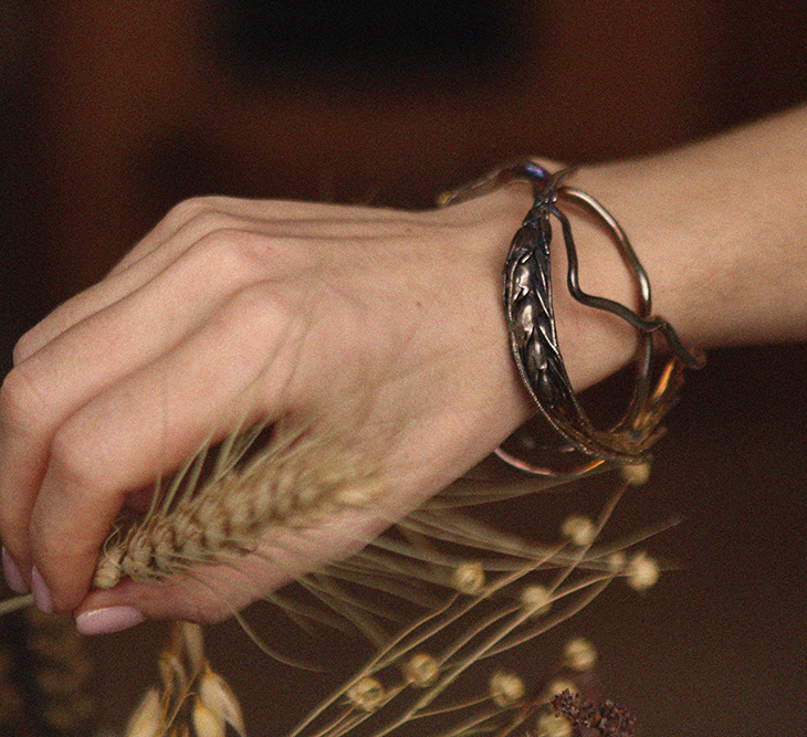 Браслет в серебре Flora, Пшеница, фото 2