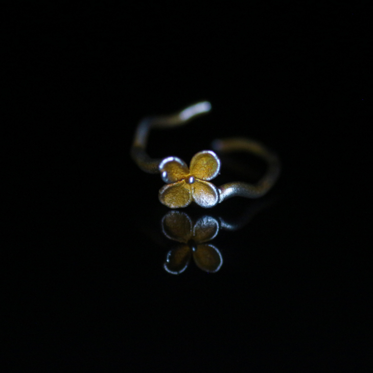 Ring in silver, Hydrangea , фото 4