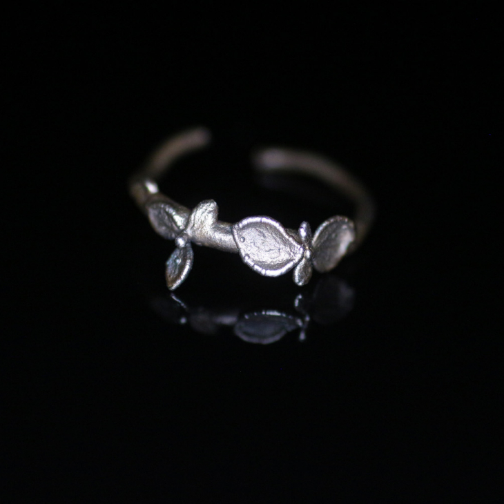 Ring in silver, Hydrangea , фото 4