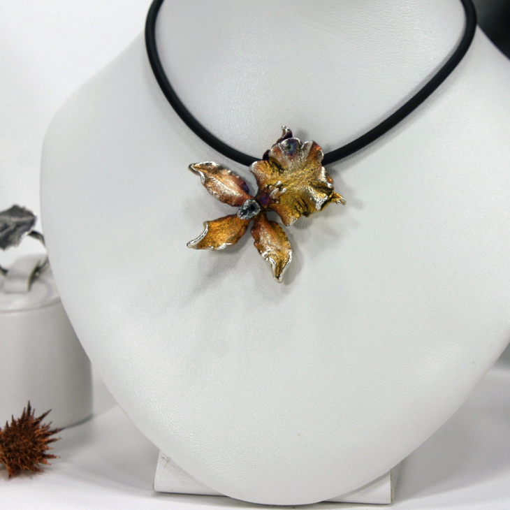 Кулон в серебре Fleur de Magique, Орхидея, фото 2