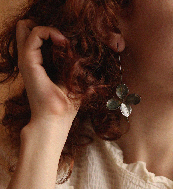 Серьги в серебре Fleur de Magique, Гортензия, фото 2