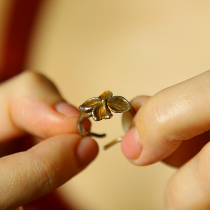 Ring in silver, Hydrangea , фото 3