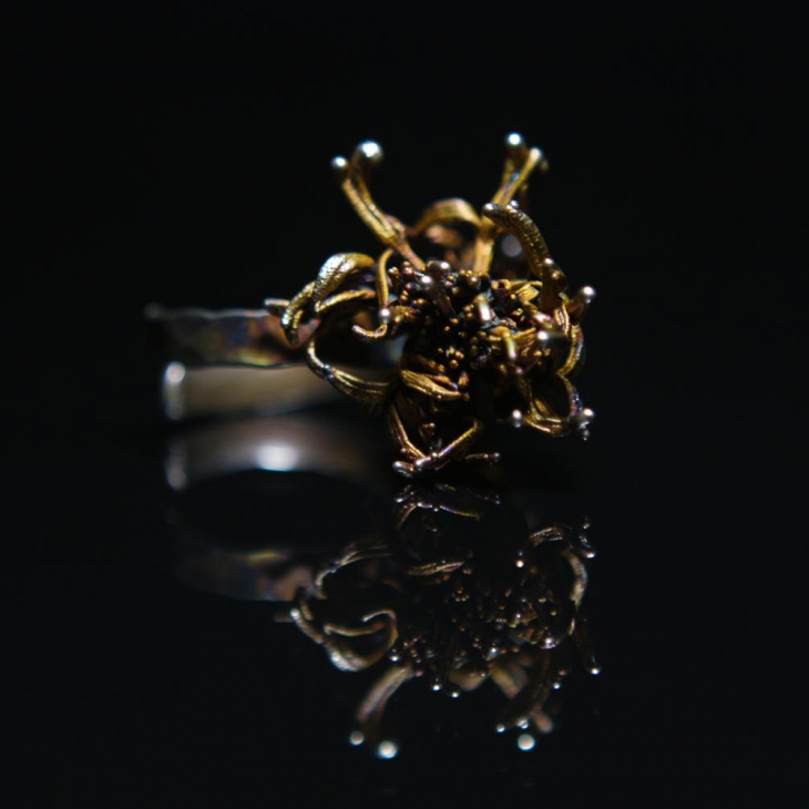 Кольцо в серебре Fleur de Magique, Василек, фото 3