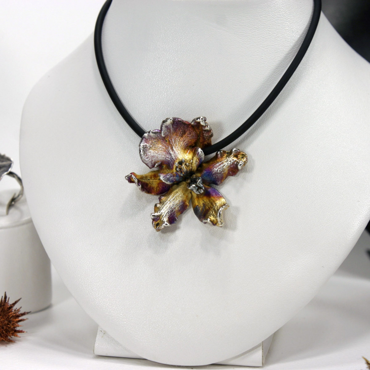 Кулон в серебре Fleur de Magique, Орхидея, фото 2