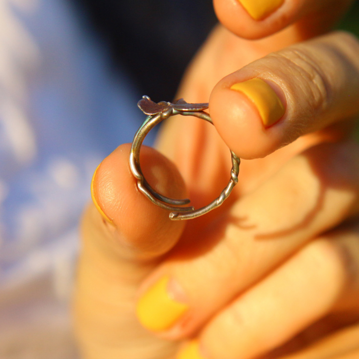 Rings in silver, Hydrangea , фото 3