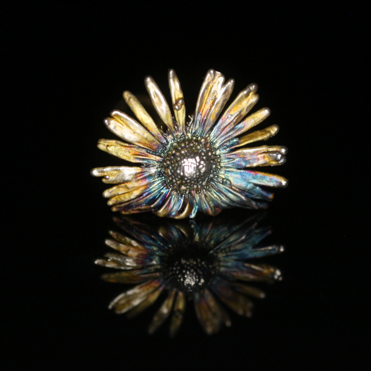 Cuff in silver, Chamomile, фото 4