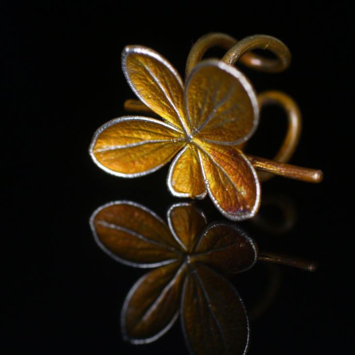 Cuff in silver, Hydrangea , фото 4