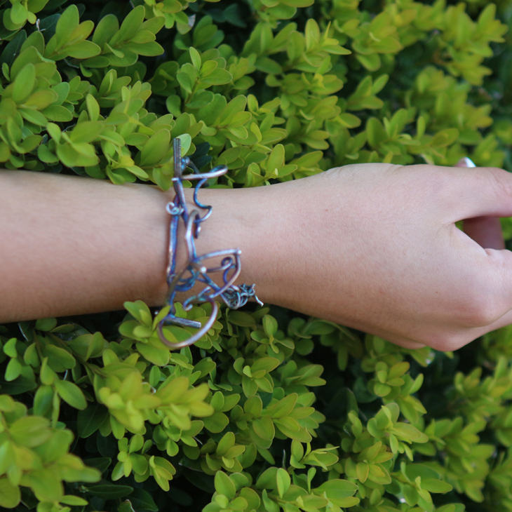 Браслет в серебре Flora, Горошек, фото 6