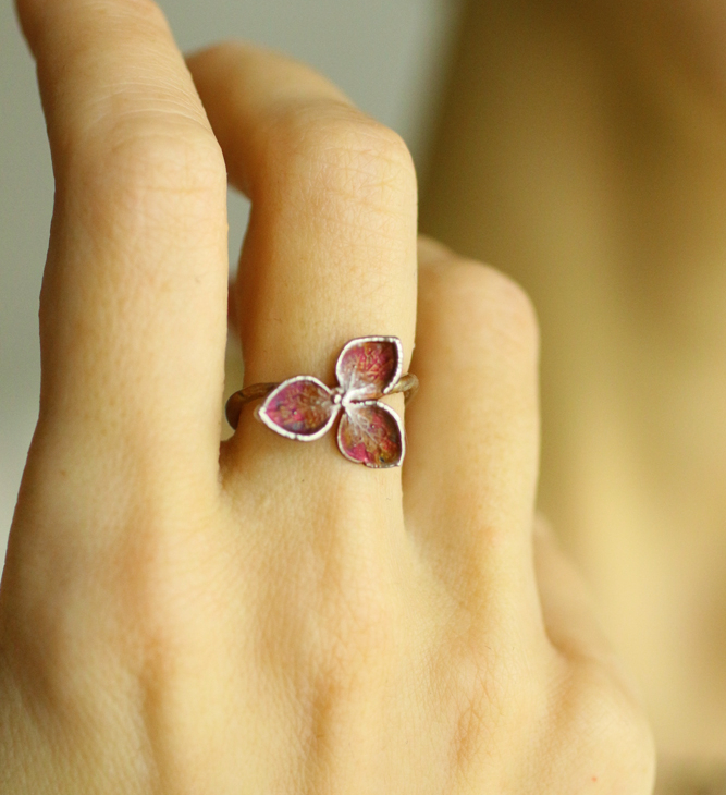 Ring in silver, Hydrangea , фото 2