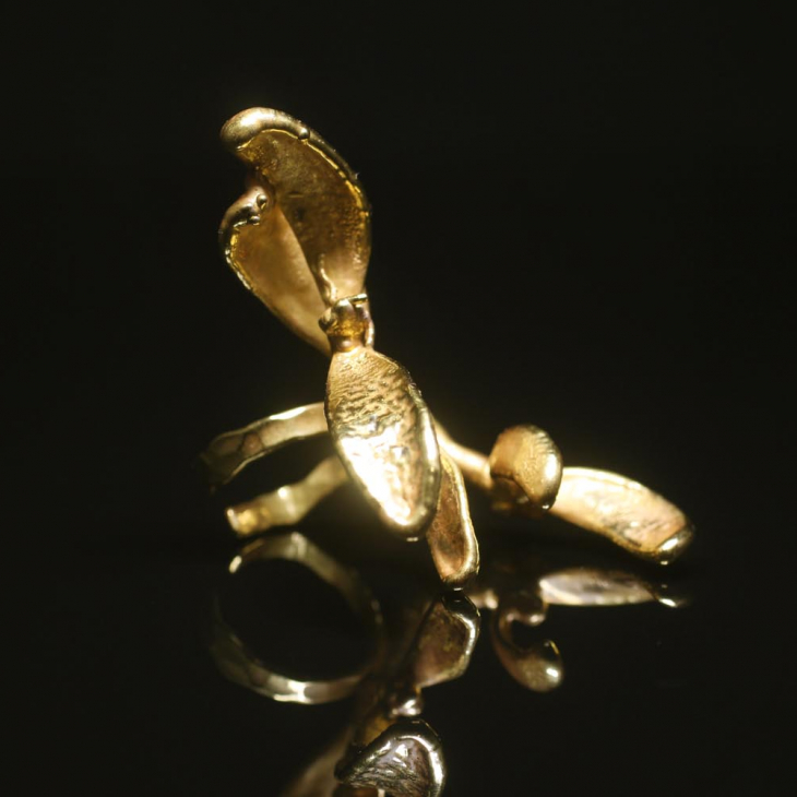 Кольцо в золоте Poison, Омела, фото 2