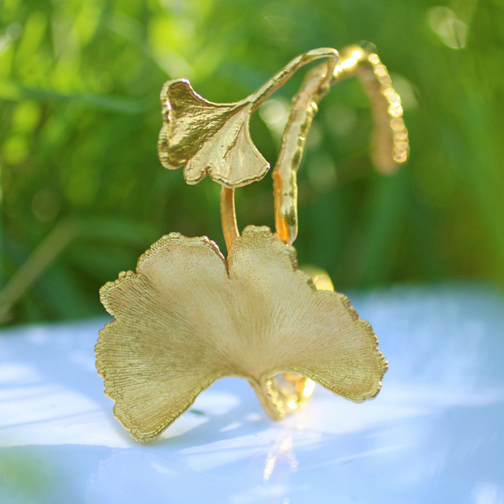 Браслет Flora в золоте, Гинкго, фото 3
