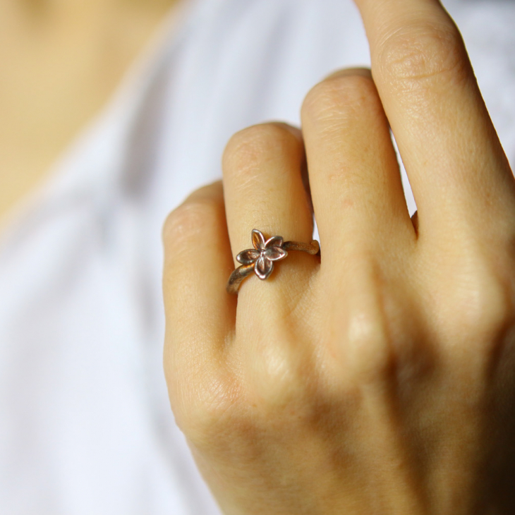 Ring in silver, Hydrangea , фото 1