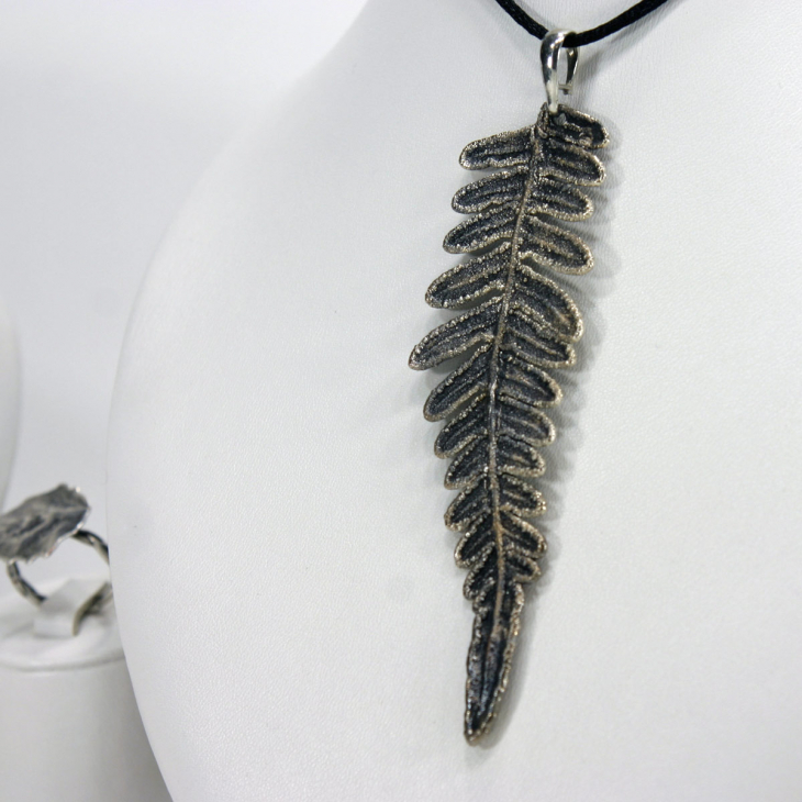 Кулон в серебре Fern Flower, Папоротник, фото 2