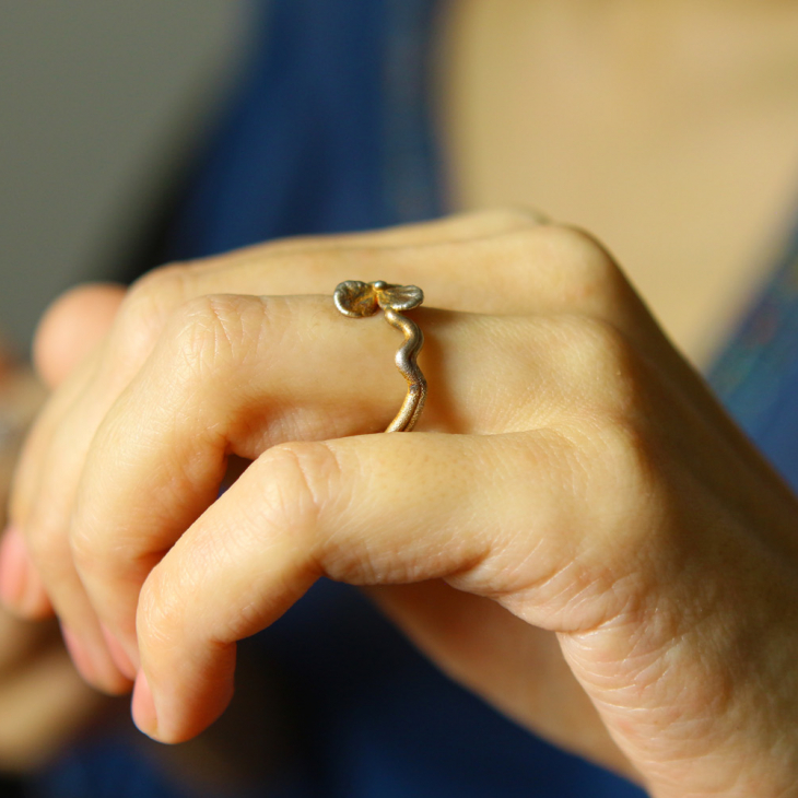 Ring in silver, Hydrangea , фото 2