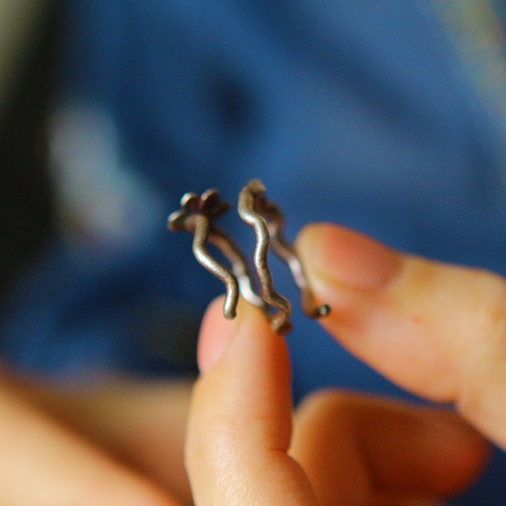 Ring in silver, Hydrangea , фото 2