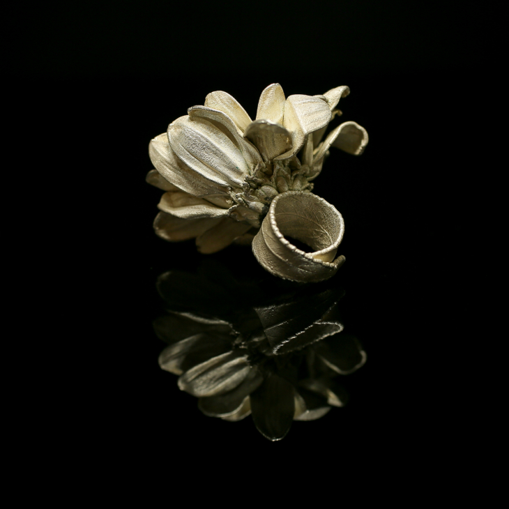 Кольцо в серебре Fleur de Magique, Хризантема, фото 2