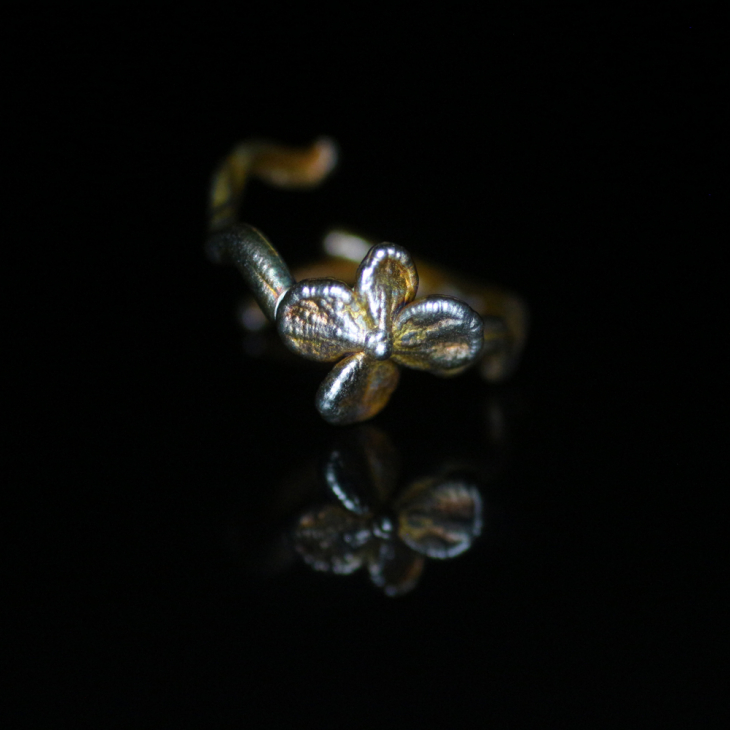 Ring in silver, Hydrangea , фото 5