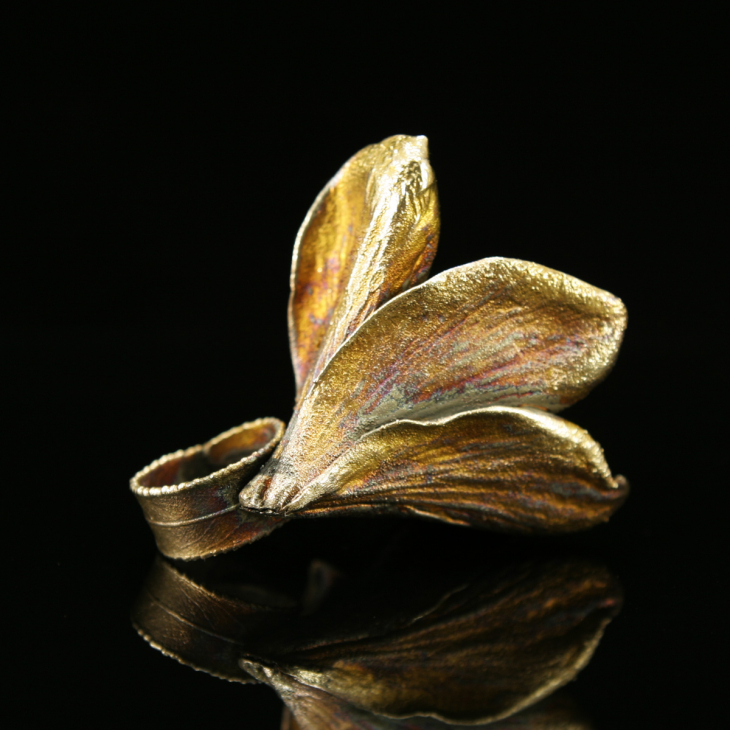 Кольцо-подвеска в серебре Fleur de Magique, Плюмерия, фото 1
