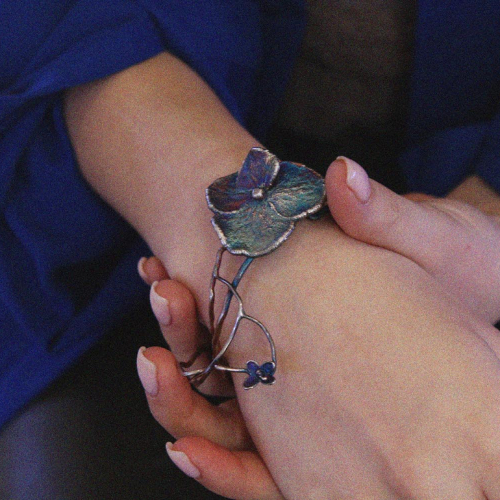 Браслет в серебре Fleur de Magique, Гортензия , фото 2