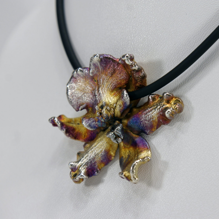 Кулон в серебре Fleur de Magique, Орхидея, фото 3