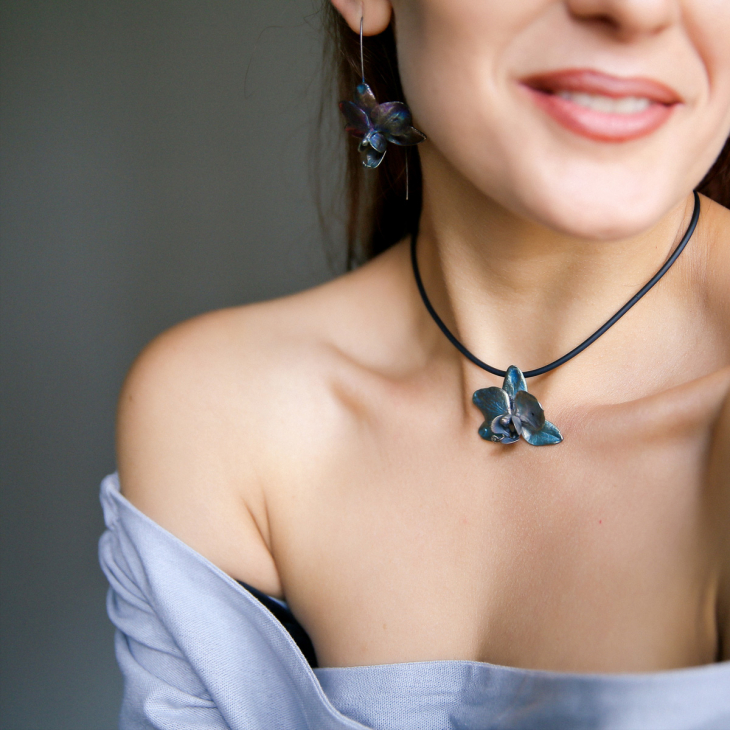 Кулон в серебре Fleur de Magique, Орхидея, фото 2