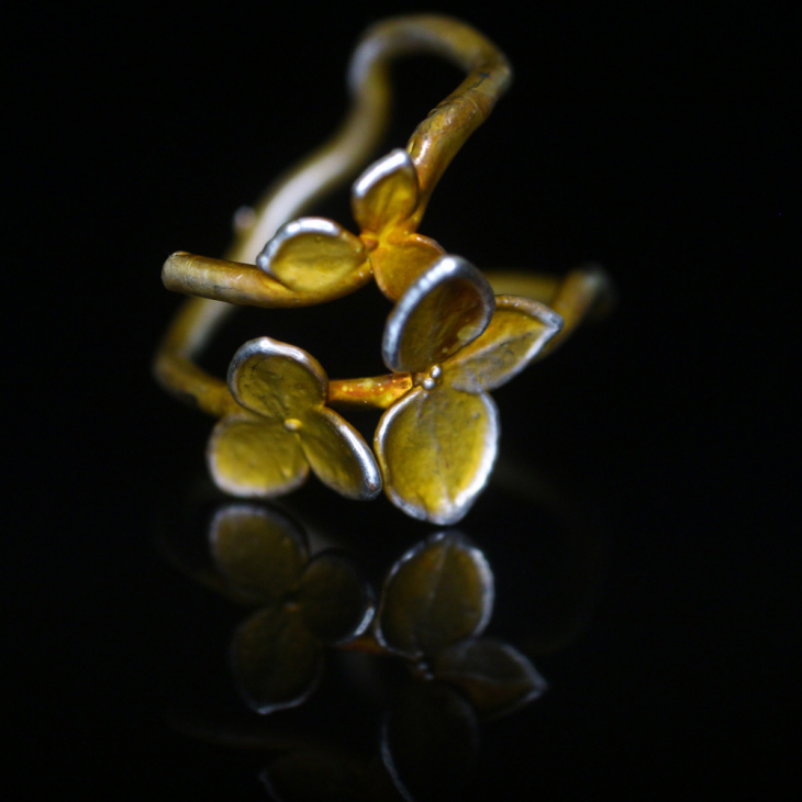 Rings in silver, Hydrangea , фото 4