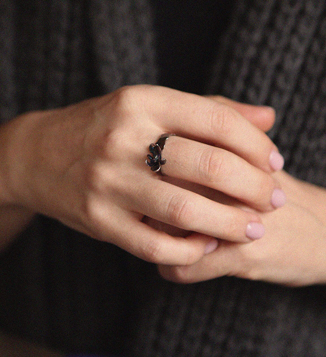 Кольцо в серебре Fleur de Magique, Сирень, фото 2