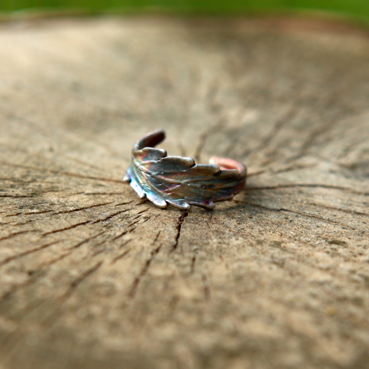 Кольцо в серебре Melancholy, Каннабис , фото 3