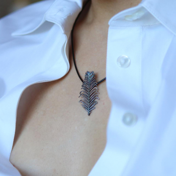 Metasequoia pendant in silver