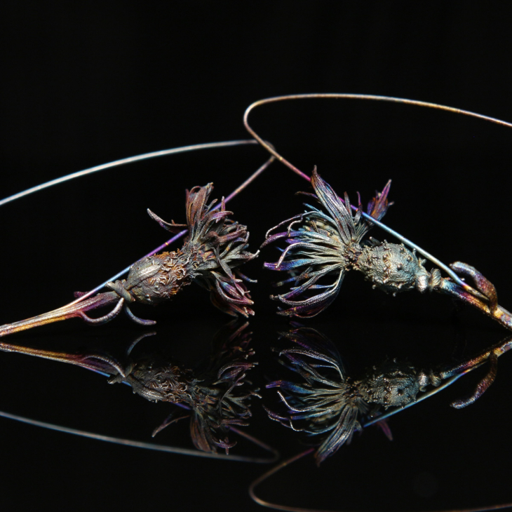 Серьги в серебре Fleur de Magique, Васильки, фото 2