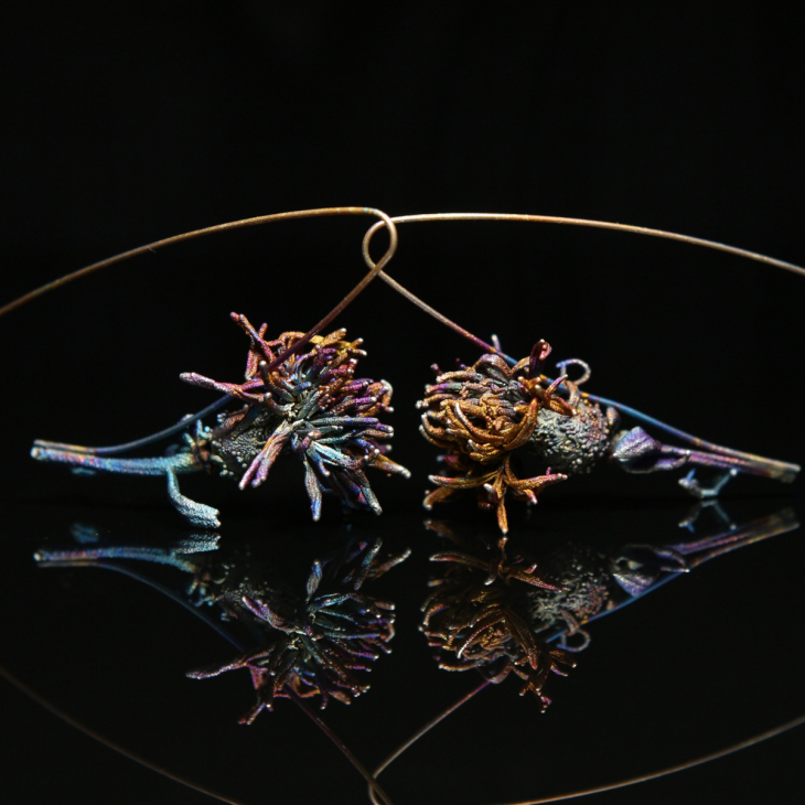 Серьги в серебре Fleur de Magique, Васильки, фото 2