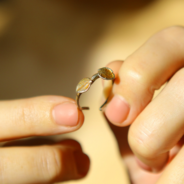 Ring in silver, Hydrangea , фото 3