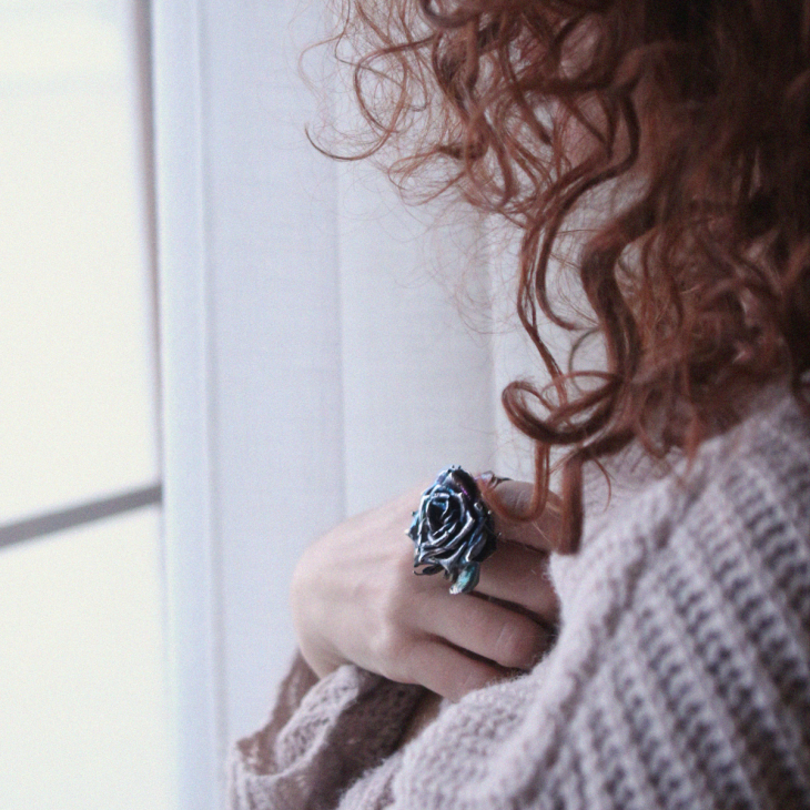 Кольцо в серебре Fleur de Magique, Роза, фото 2