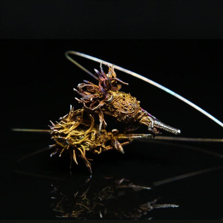 Серьги в серебре Fleur de Magique, Васильки, фото 4