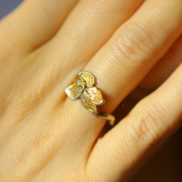 Ring in silver, Hydrangea , фото 2