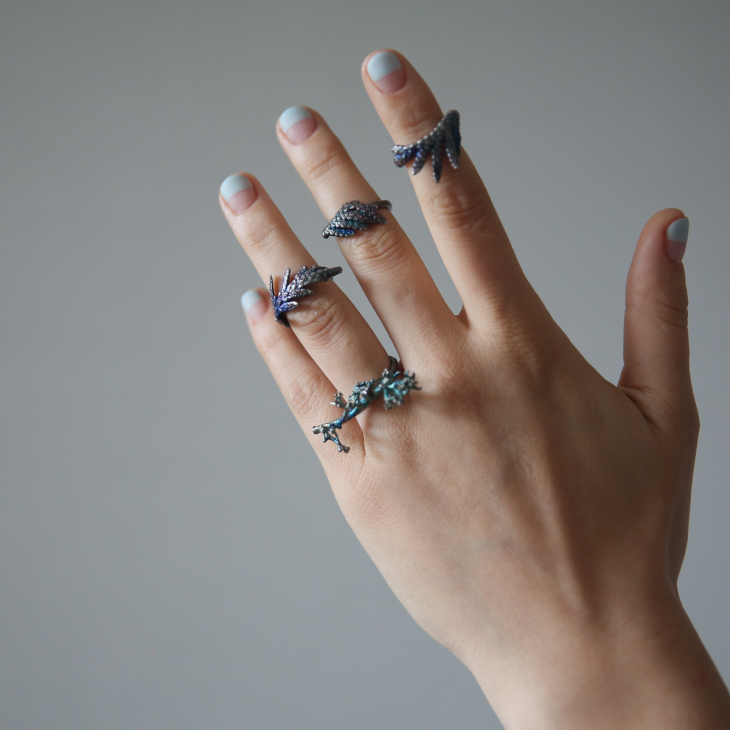 Кольцо в серебре Mystique, Туя, фото 2