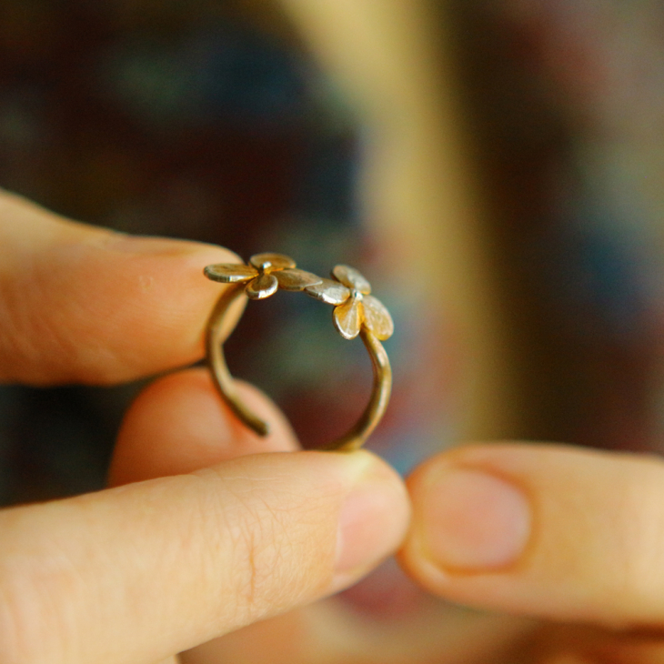 Ring in silver, Hydrangea , фото 2