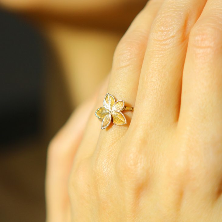 Ring in silver, Hydrangea , фото 3