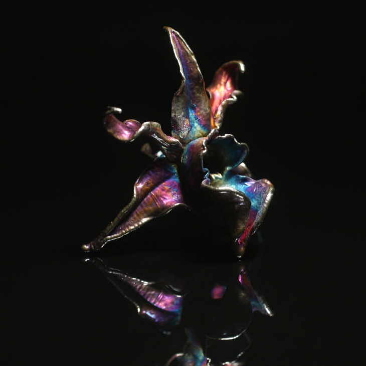 Кольцо в серебре Fleur de Magique, Орхидея, фото 3