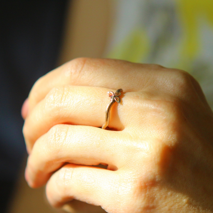 Ring in silver, Hydrangea , фото 1