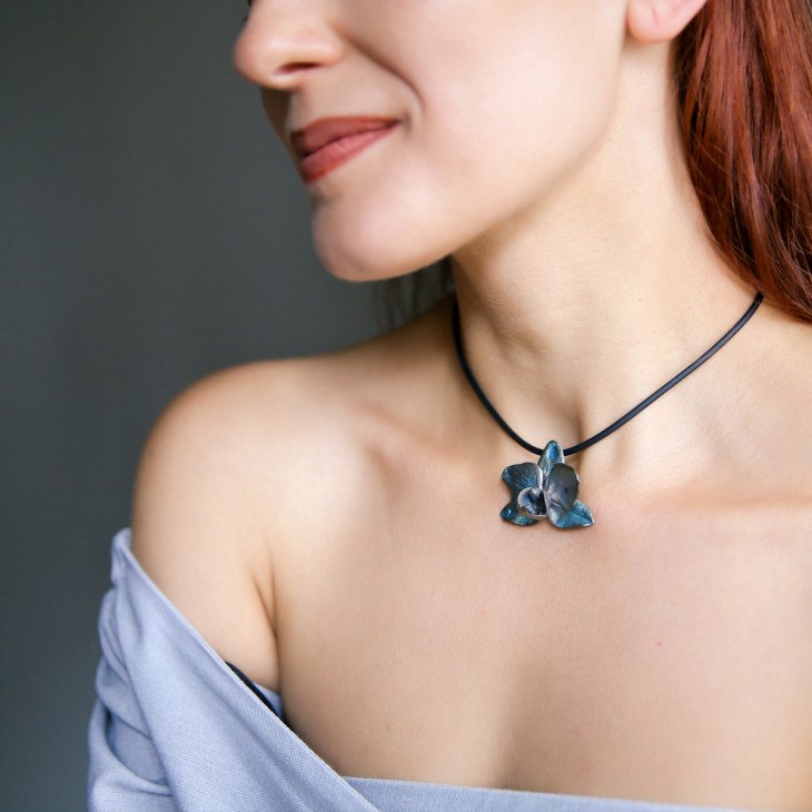 Кулон в серебре Fleur de Magique, Орхидея, фото 3