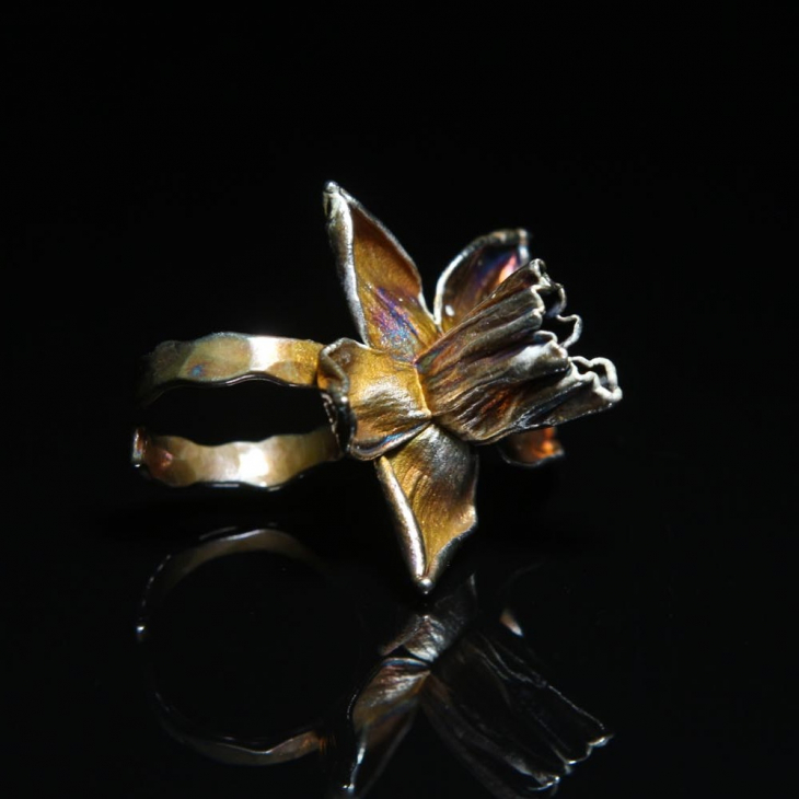 Кольцо в серебре Fleur de Magique, Нарцисс, фото 2