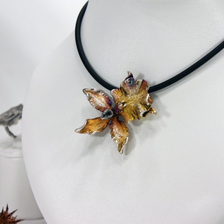 Кулон в серебре Fleur de Magique, Орхидея, фото 3