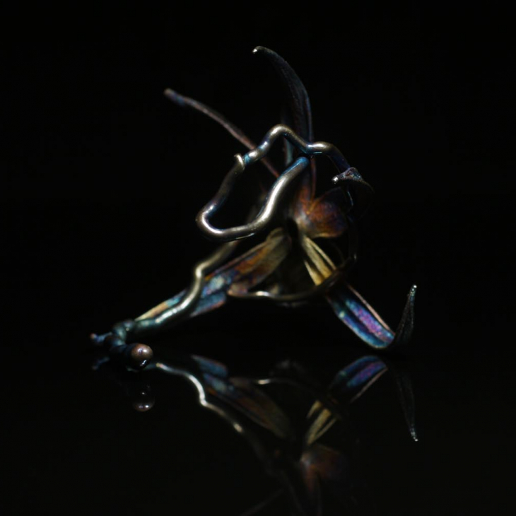 Браслет в серебре Fleur de Magique, Орхидея, фото 3