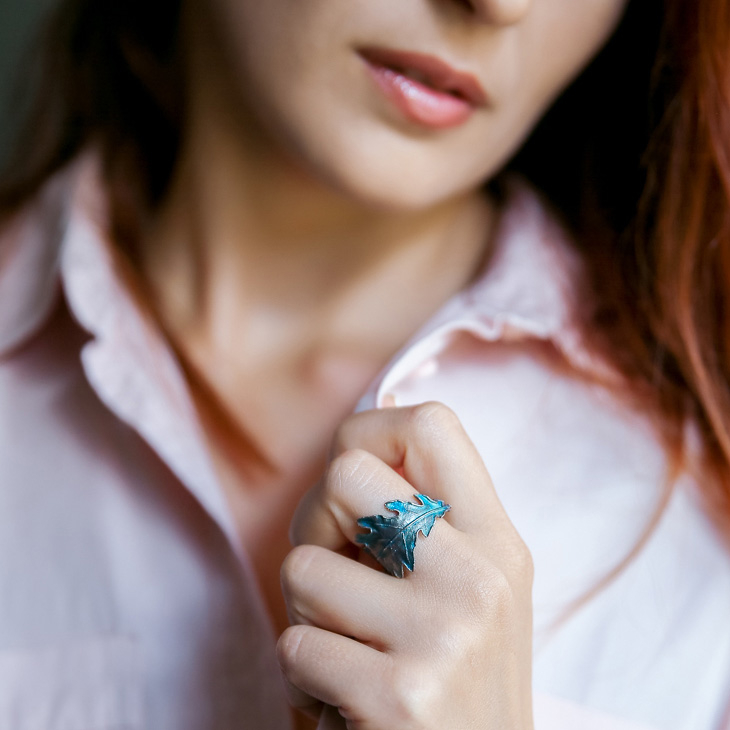 Кольцо в серебре Love Alchemy, Дуб, фото 4