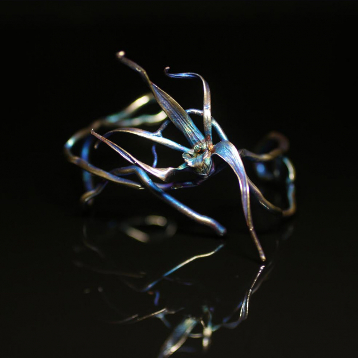 Браслет в серебре Fleur de Magique, Орхидея, фото 2