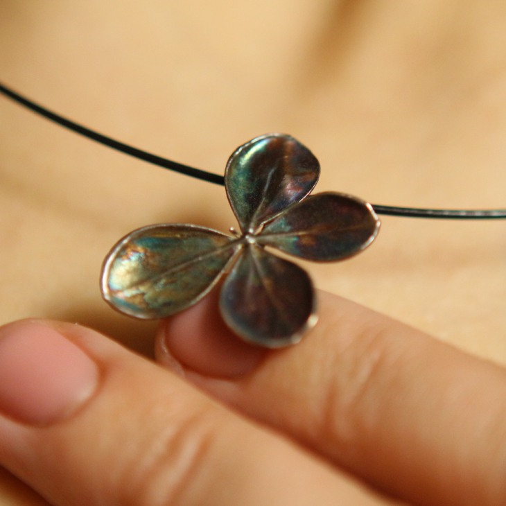 Hydrangea pendant in silver, фото 2